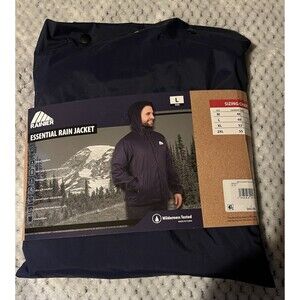 BRAND NEW Rainier Essential Rain Jacket Men's Size Large Color Blue
